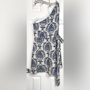 Cupshe One-Shoulder Damask Mini Dress NWT